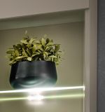 Wohnwand iLike in Lehm-Grau und Artisan Eiche 200 cm, inklusive LED Beleuchtung und Push-to-Open