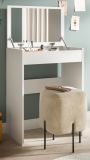 Schminktisch Charme in Wei�, Kosmetiktisch mit Spiegel 62 x 84 cm, Soft-Close