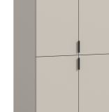 Garderobenschrank Line-Up in Kaschmir Schuhschrank 61 x 193 cm