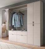 Garderobenschrank Line-Up in Kaschmir Schuhschrank mit Spiegel 61 x 193 cm