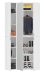 Garderobenschrank mit Spiegel Line-Up in Kaschmir, Schuhschrank 91 x 193 cm
