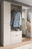 Garderobenschrank mit Spiegel Line-Up in Kaschmir, Schuhschrank 122 x 193 cm