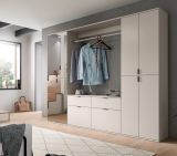 Garderobe Set Line-Up in Kaschmir, Garderoben- und Schuhschrank mit Spiegel 243 x 193 cm