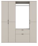 Garderobe Set Line-Up in Kaschmir, Garderobenschrank 152 x 193 cm