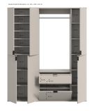 Garderobe Set Line-Up in Kaschmir, Garderobenschrank 152 x 193 cm