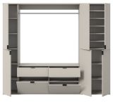 Garderobe Set Line-Up in Kaschmir, Garderobenschrank 212 x 193 cm