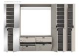 Garderobe Set Line-Up in Kaschmir, Garderobenschrank mit Spiegel 273 x 193 cm