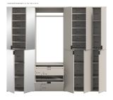 Garderobe Set Line-Up in Kaschmir, Garderobenschrank mit Spiegel 213 x 193 cm