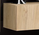Wohnwand Option in Jackson Eiche Schrankwand 4-teilig h�ngend mit LED und Push-To-Open, 260 x 170 cm
