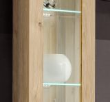 Wohnwand Option in Jackson Eiche Schrankwand 4-teilig h�ngend mit Ethanol Kamin und LED, 260 x 170 cm