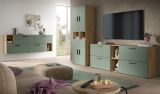 Sideboard Onawa in Gr�n und Artisan Eiche Kommode 176 cm, Soft-Close