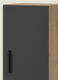 Wohnwand Onawa in Grau und Artisan Eiche Wohnkombination h�ngend / stehend 249 x 184 cm