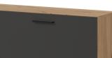 Wohnwand Onawa in Grau und Artisan Eiche Wohnkombination 202 x 184 cm, Soft-Close