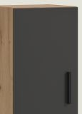 Wohnwand Onawa in Grau und Artisan Eiche Wohnkombination 256 x 178 cm, Soft-Close