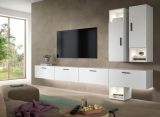 Wohnwand Onawa in wei� Wohnkombination h�ngend / stehend 300 x 178 cm