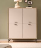 Highboard Ingar in Kaschmir und EicheKommode 115 x 140 cm, Soft-Close