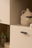 Regalschrank Ingar in Kaschmir und Eiche Highboard 105 x 160 cm, Soft-Close