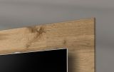 TV-Lowboard Set Public in Wotan Eiche, Flat-TV Unterschrank h�ngend mit Ethanol Kamin und Akustikpaneel, 180 cm