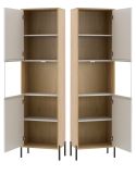 Wohnwand Ingar in Kaschmir und Eiche Wohnkombination 349 cm, mit Soft-Close