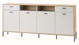 Wohnwand Ingar in Kaschmir und Eiche Wohnkombination 320 cm, mit Soft-Close