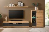 TV-Lowboard Assina in Evoke Eiche und Graphit Grau, Flat-TV Unterschrank 200 cm mit Soft-Close