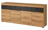 Sideboard Assina in Evoke Eiche und Graphit Grau, gro�e Kommode 200 cm mit Soft-Close