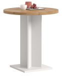 Esstisch Anton in Artisan Eiche und wei� K�chentisch rund � 70 cm