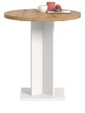 Esstisch Anton in Artisan Eiche und wei� K�chentisch rund � 70 cm