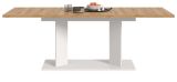 Esstisch Anton in Artisan Eiche und Wei� Tisch 2-fach ausziehbar 140 - 180 - 220 x 90 cm