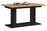 Esstisch Anton in Artisan Eiche und schwarz Tisch 2-fach ausziehbar 140-180-220 x 90 cm