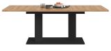 Esstisch Anton in Artisan Eiche und schwarz Tisch 2-fach ausziehbar 140-180-220 x 90 cm