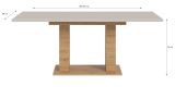 Esstisch Home-X in Kaschmir und Artisan Eiche, S�ulentisch ausziehbar 150 - 190 cm