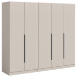 Kleiderschrank Swan in Kaschmir / Sand Dreht�renschrank 5-t�rig 200 x 181 cm