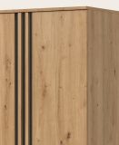 Kleiderschrank Bj�rke in Artisan Eiche und grau Dreht�renschrank 2-t�rig 80 x 192 cm