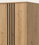 Kleiderschrank Bj�rke in Artisan Eiche und grau Dreht�renschrank 4-t�rig 160 x 192 cm
