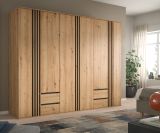 Kleiderschrank Bj�rke in Artisan Eiche und grau Dreht�renschrank 6-t�rig 240 x 192 cm