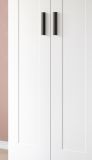 Kleiderschrank Jondal in wei� Dreht�renschrank 2-t�rig skandinavisch 80 x 194 cm