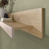 Wandboard Design-D in Kaschmir und Cremona Eiche Wandregal 200 cm