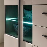 Wohnwand Design-D in Kaschmir und Cremona Eiche Wohnkombination Set 4-teilig 290 cm, mit Soft-Close