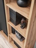 Wohnwand Lester in Anthrazit und Wotan Eiche, Schrankwand inkl. LED und Push-to-Open, 240 x 145 cm
