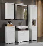 Badezimmer Badm�bel Set Adamo in wei� Hochglanz Badkombination 5-teilig 163 x 190 cm