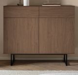 Kommode Breda in Nussbaum 115 x 98 cm mit Push-to-Open-Funktion