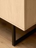 Flurkommode Breda in Stone Eiche Schuhschrank 115 x 98 cm, mit Push-to-Open