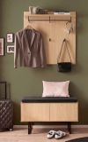 Garderobenpaneel Breda in Stone Eiche Wandgarderobe 90 x 90 cm