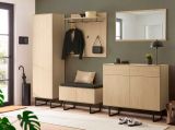 Garderobe Set 3-teilig Breda in Stone Eiche Garderobenkombination 90 x 200 cm
