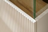 Sideboard Cathlyn in Eiche und Kaschmir Kommode inkl. LED, 160 x 92 cm