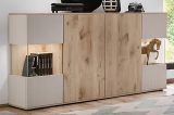 Sideboard Cathlyn in Eiche und Kaschmir Kommode inkl. LED, 160 x 92 cm