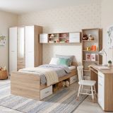 Standregal Superior in Sonoma Eiche Kinder-/Jugendzimmer B�cherregal 59 x 175 cm
