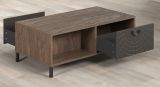 Couchtisch Oriana in Bronze und Rostoptik Beistelltisch 110 cm, Soft-Close