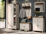 Garderobenschrank Cozy in Kaschmir und Stein Eiche Landhaus Garderobe 80 x 200 cm, Soft-Close